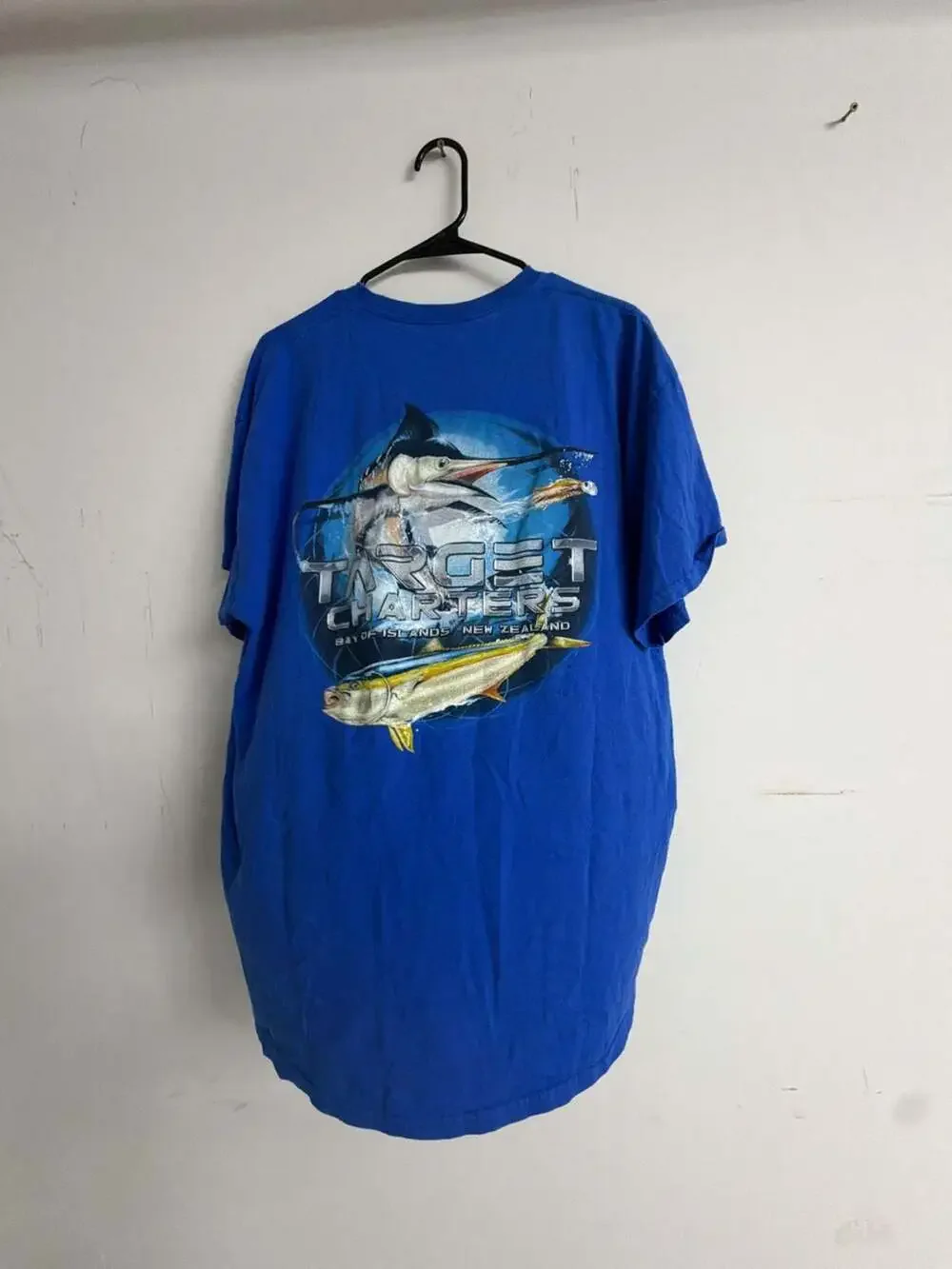 Red Tuna Blue Cotton Pocket T-Shirt Size XL